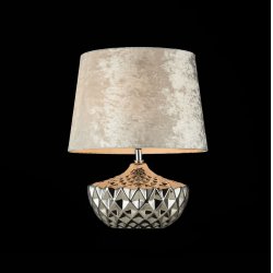 Настольная лампа из керамики и текстиля цвета хром MOD006-11-W аDELINE