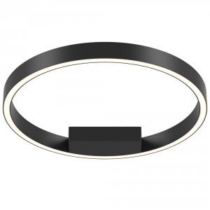 Чёрный потолочный светильник кольцо 40см 25Вт 4000К «Rim»