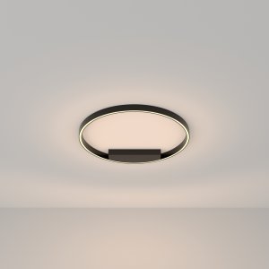 Потолочный светильник кольцо 60см 37Вт 3000К чёрный «Rim»