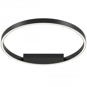 Чёрная потолочная люстра кольцо 60см 35Вт 4000К «Rim»