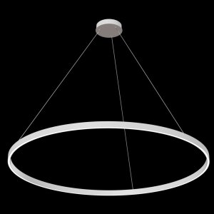 Белая светодиодная подвесная люстра кольцо 120см 81Вт 4000К «Rim»