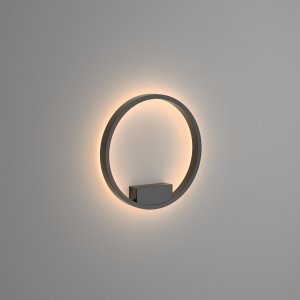 Настенный светильник кольцо D40см 25Вт 3000К чёрный «Rim»