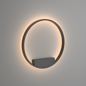 Настенный светильник кольцо 60см 37Вт 3000К чёрный «Rim»
