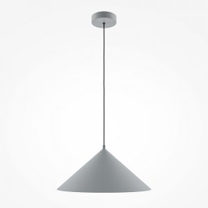 Серый подвесной светильник конус «Basic colors»