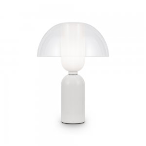 Белая настольная лампа с купольным плафоном «Memory»