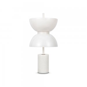 Белая настольная лампа с мраморным основанием «Memory»