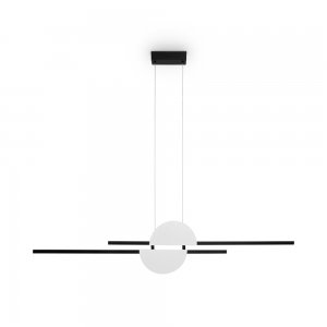 Чёрно-белый длинный линейный подвесной светильник «Skyline»