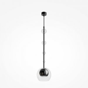 Чёрный подвесной светильник с шарами «Ros»