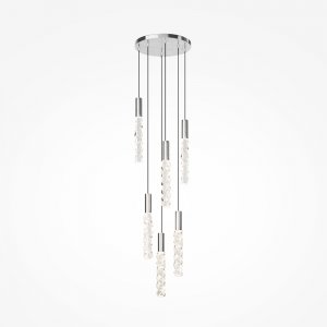 Светильник с хрустальными подвесами на круглом основании 17Вт 3000К «Selemo»