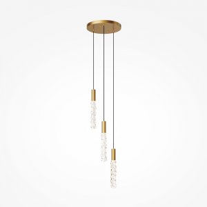 Светильник с хрустальными подвесами на круглом основании 9Вт 3000К «Selemo»