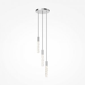 Светильник с хрустальными подвесами на круглом основании 9Вт 3000К «Selemo»