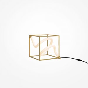 Декоративная настольная лампа неон в кубе «Membrane»