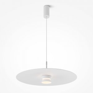 Белый подвесной светильник тарелка 50см 12Вт 3000К «Platte»
