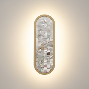 Овальный настенный светильник подсветка с перламутром «Perlamour»