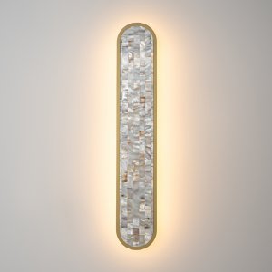 Овальный настенный светильник подсветка с перламутром «Perlamour»