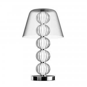 Стеклянная настольная лампа с основанием из шаров «Amulet»