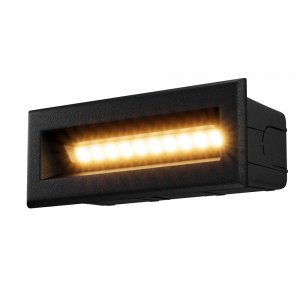 Уличный встраиваемый светильник для подсветки лестниц 5Вт 3000К IP65, чёрный «Bosca»