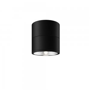 Чёрный уличный настенно-потолочный светильник 7Вт 3000К IP54 «Spin»