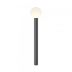Уличный светильник столб с плафоном шар D20см, серый/белый «Bold»