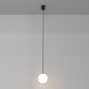 Подвесной светильник шар D10см 5Вт 3000К чёрный/белый «Luna»