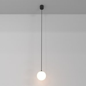 Подвесной светильник шар D10см 5Вт 4000К чёрный/белый «Luna»