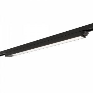 Чёрный длинный однофазный трековый светильник 60см 24Вт 3000К «Basis»