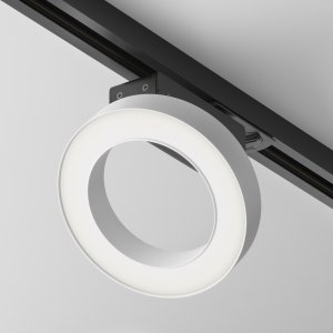 Трековый однофазный светильник кольцо 12Вт 4000К чёрный/белый «Rim»