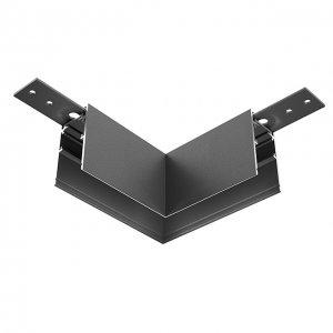 Чёрный декоративный угловой коннектор для магнитного шинопровода «Accessories for 20mm magnetic trac