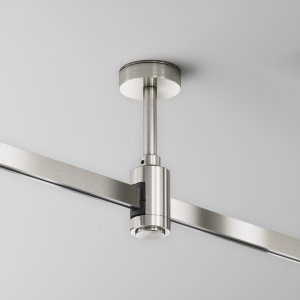 Крепление потолочное Short 78мм с вводом питания, платина «Flarity»