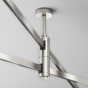 Крепление потолочное двойное Short 78мм платина «Accessories for tracks Flarity»