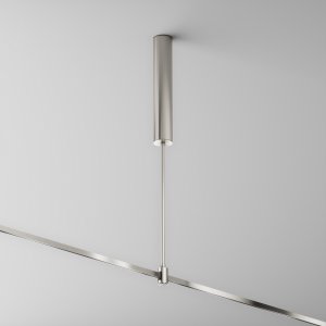 Основание потолочное Long 385мм для блока питания с вводом питания, платина «Flarity»