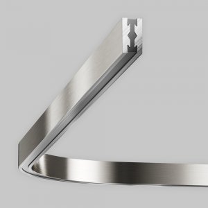 Радиусный угловой коннектор для шинопровода, платина «Flarity»