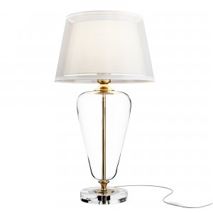 Настольная лампа со стеклянным основанием «Verre»
