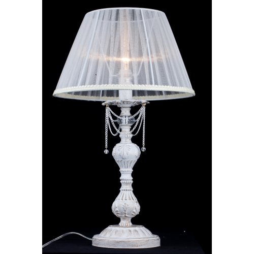 Белая настольная лампа с прозрачным абажуром ARM305-22-W LOLITA Maytoni