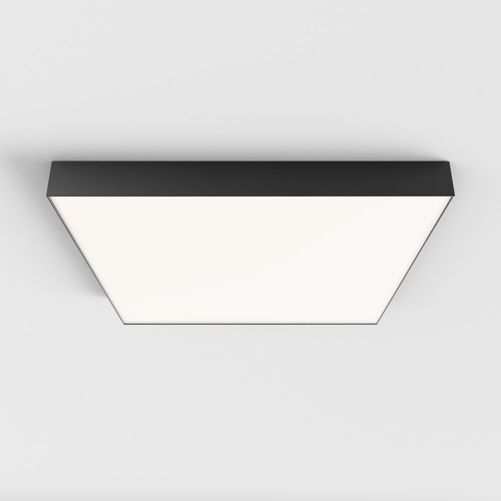Чёрный квадратный потолочный светильник 90Вт 4000К 120° «Zon» C032CL-90W4K-SQ-B