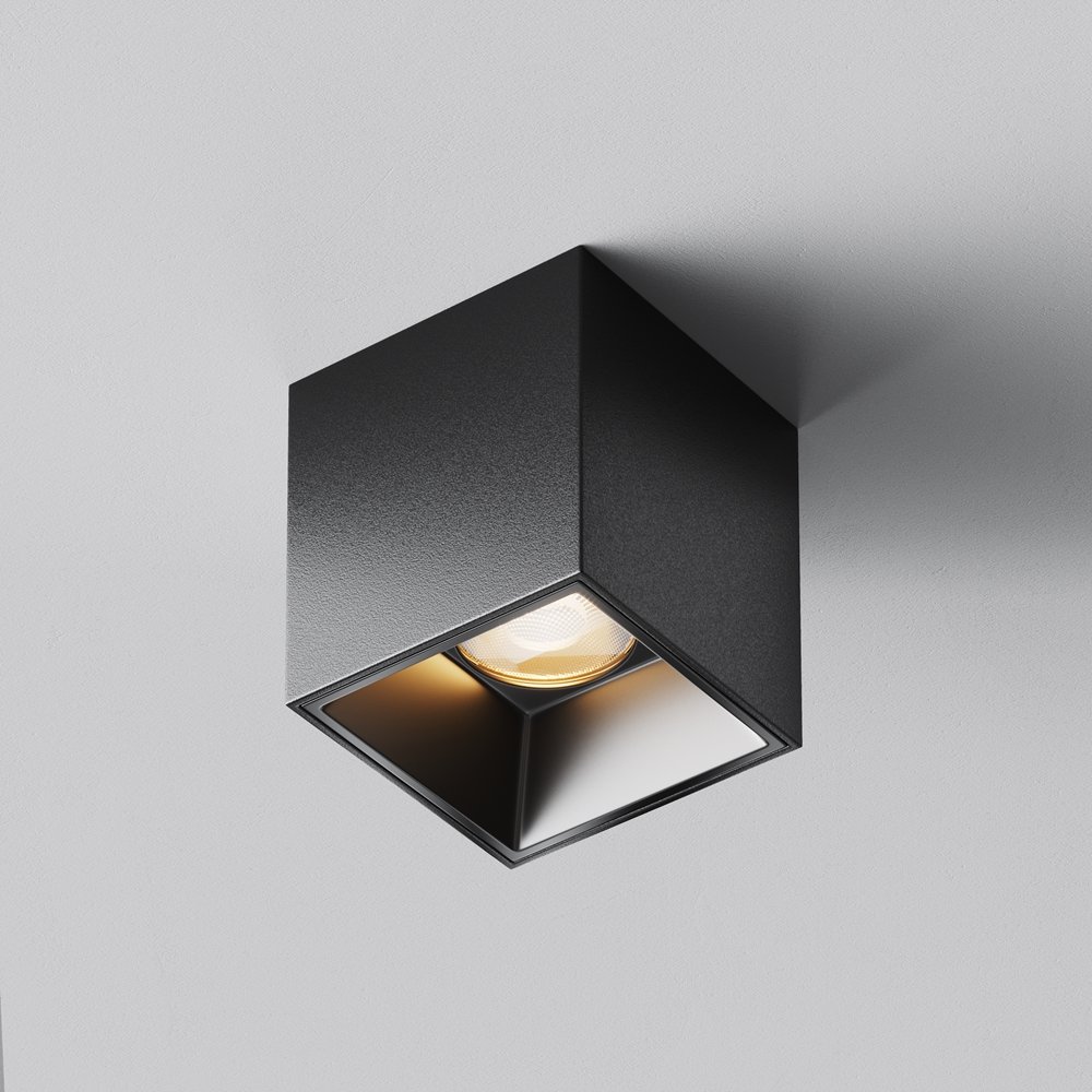 Накладной прямоугольный потолочный светильник 2700K 5Вт 50° «Alfa LED» C064CL-5W2.7K-SQ-B