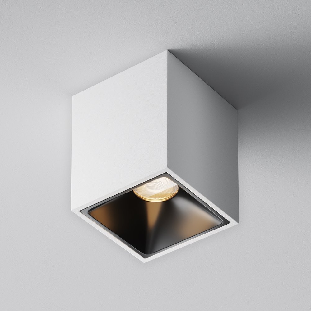 Накладной прямоугольный потолочный светильник 3000K 8Вт 55° «Alfa LED» C065CL-8W3K-SQ-WB