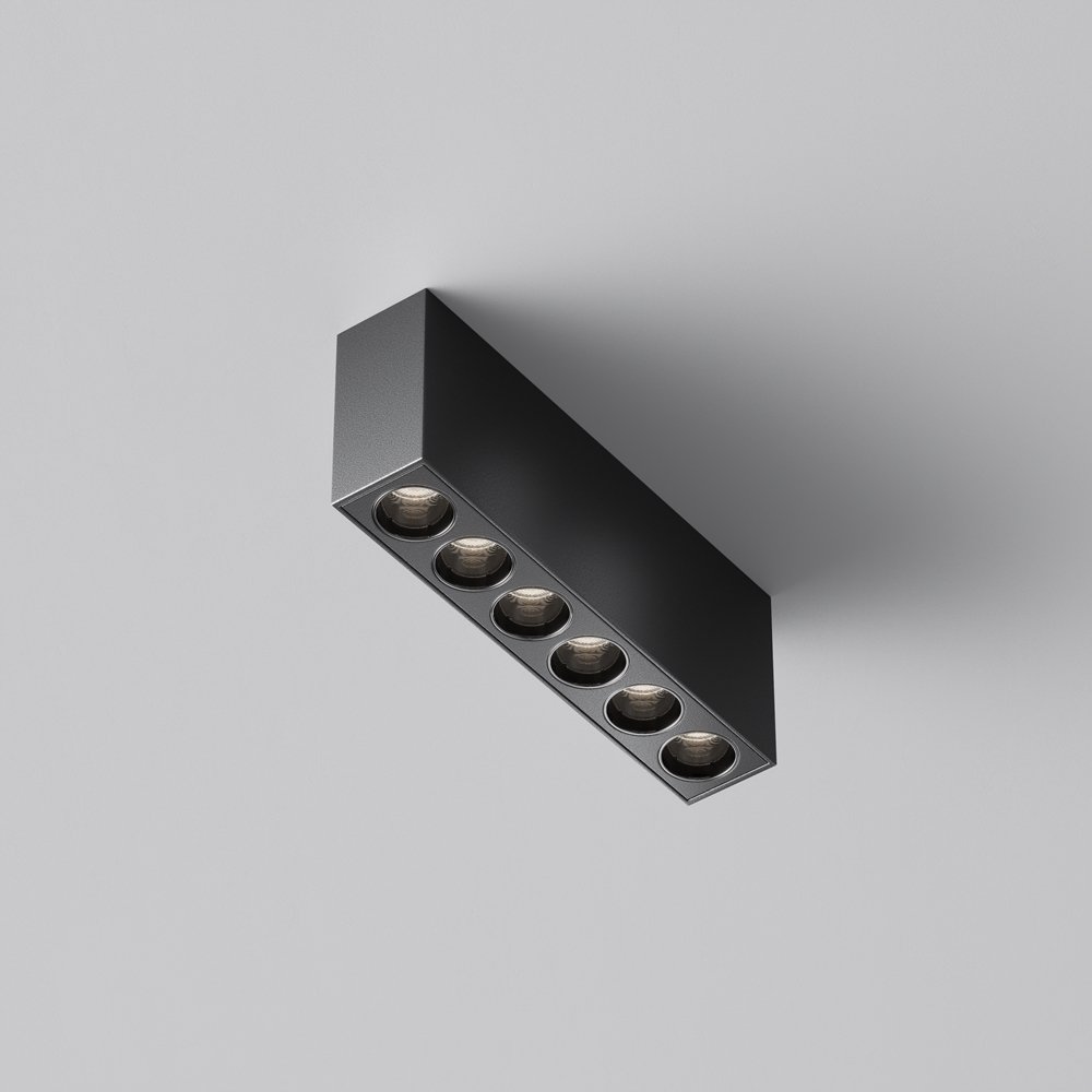 прямоугольный накладной потолочный светильник 12Вт 3000/4000/6000К 36° «Points» C066CL-12W3-6K-B