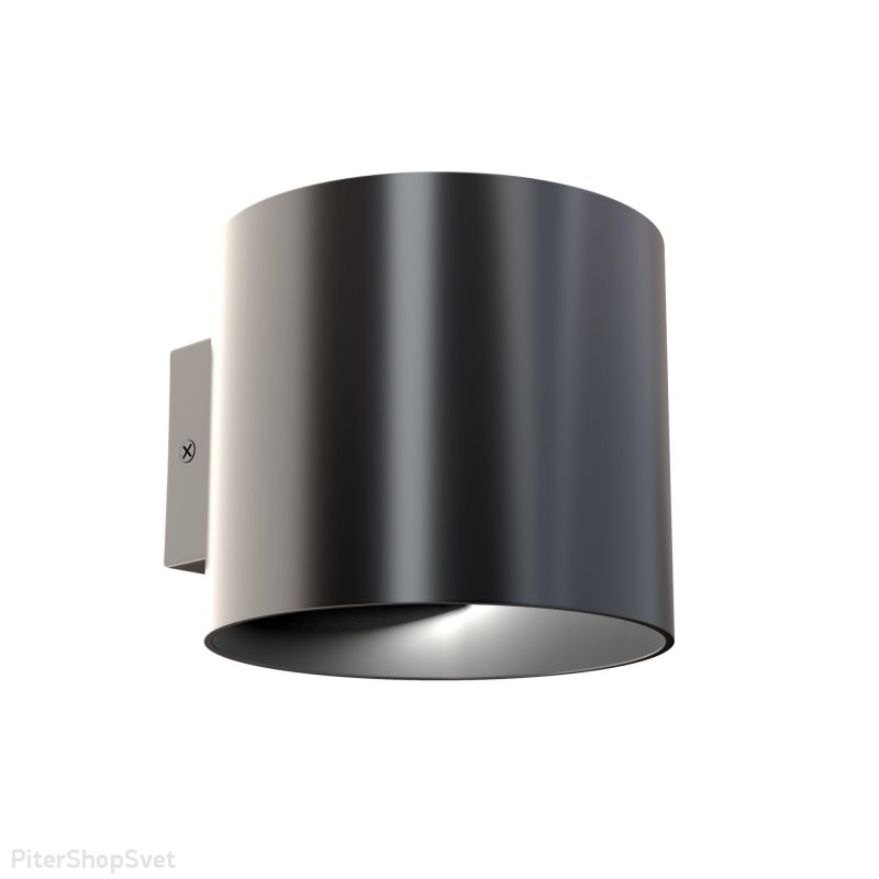 Чёрный настенный светильник для подсветки «Rond» C066WL-01B