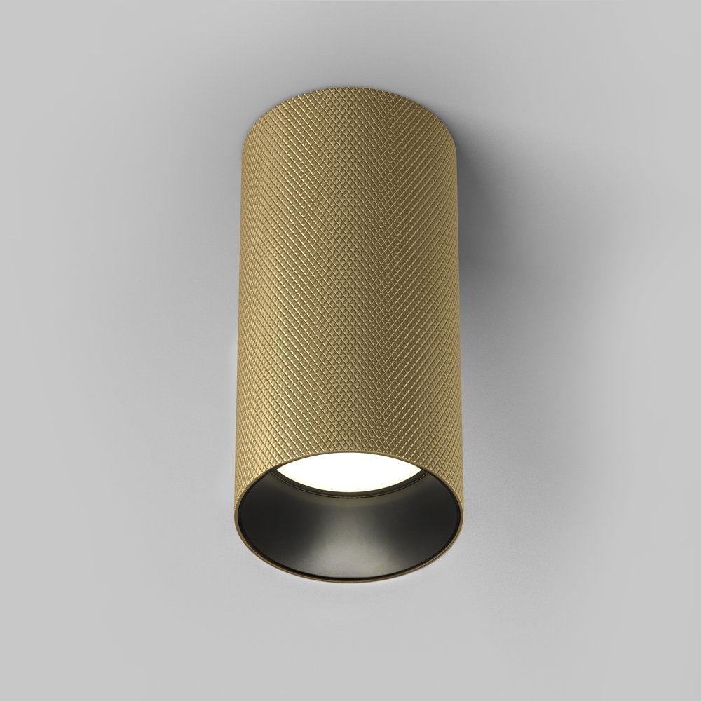 матовое золото накладной потолочный светильник цилиндр «Artisan» C080CL-01-GU10-MG