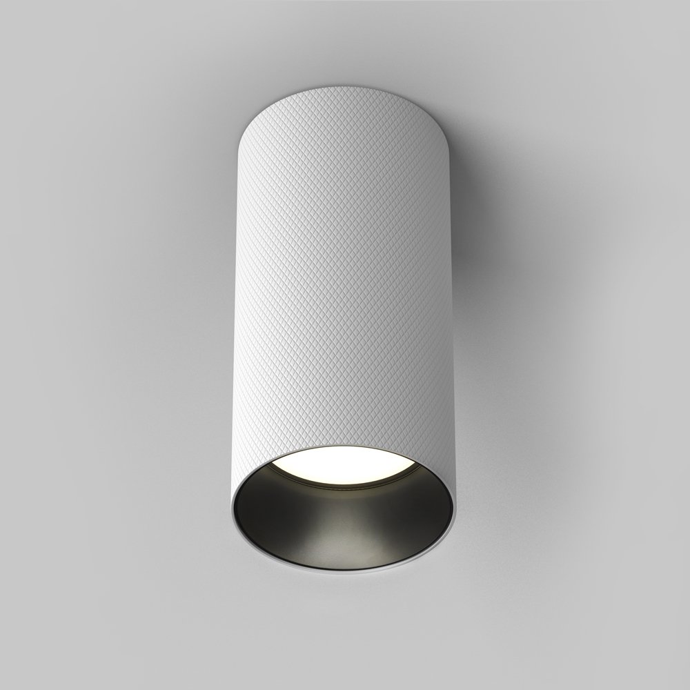 Белый накладной потолочный светильник цилиндр «Artisan» C080CL-01-GU10-W