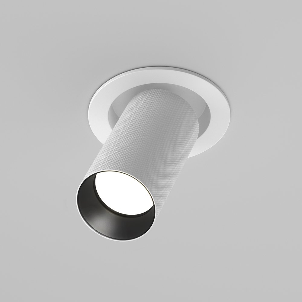 Белый встраиваемый поворотный светильник спот «Artisan» C081CL-01-GU10-W