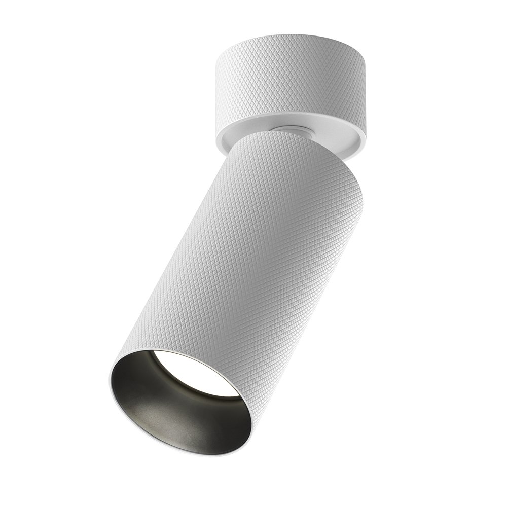 Белый накладной поворотный светильник цилиндр «Artisan» C082CL-01-GU10-W