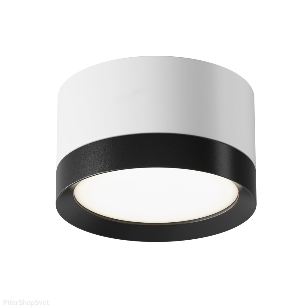 Накладной потолочный светильник, белый/чёрный «Hoop» C086CL-GX53-SRD-WB