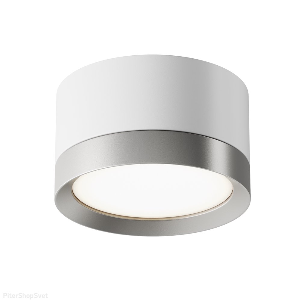 Накладной потолочный светильник, белый/серебряный «Hoop» C086CL-GX53-SRD-WS