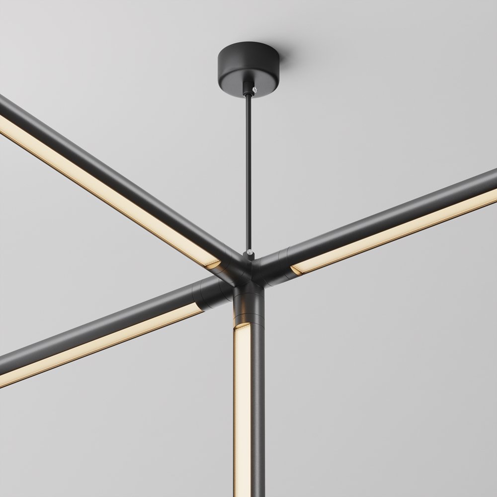 Х-образный вертикальный коннектор для модульной системы с вводом питания «Shelf» CA019L4C-P-B