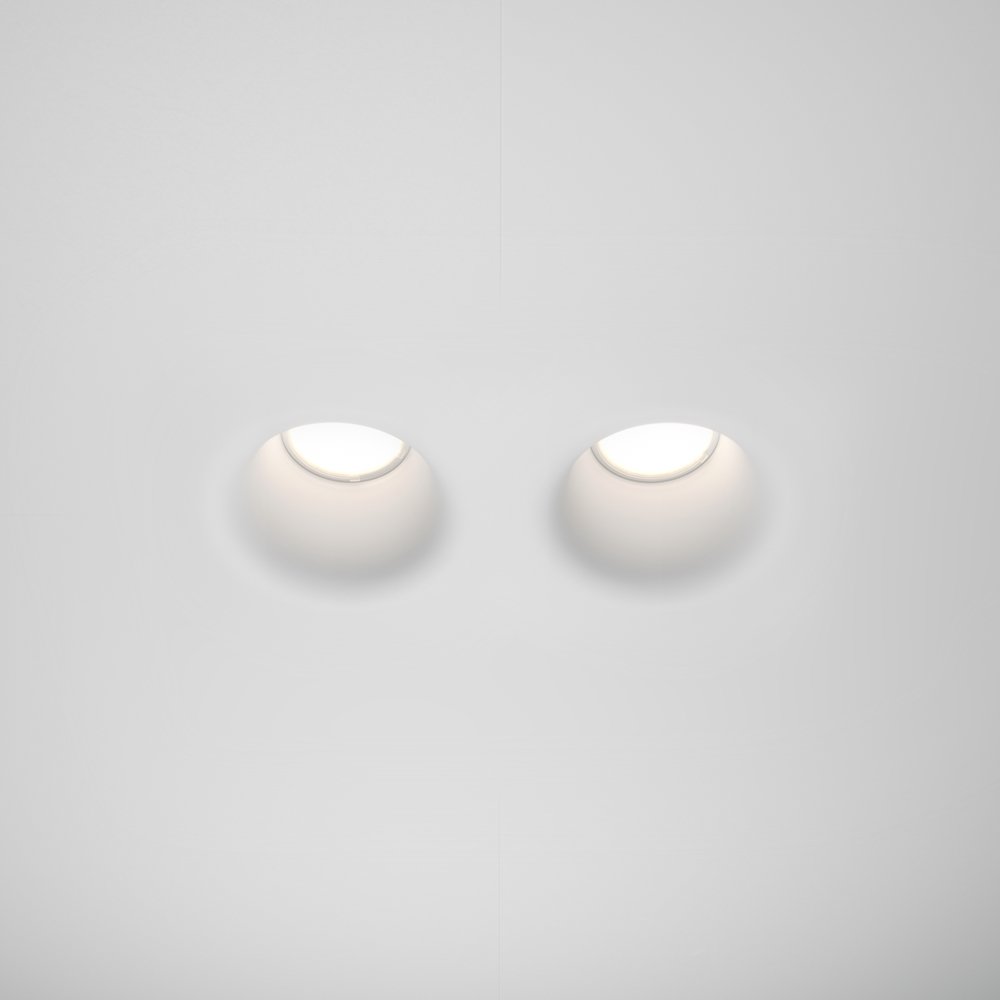 Гипсовый двойной встраиваемый светильник под шпаклёвку «Gyps Modern» DL002-DW-02-W