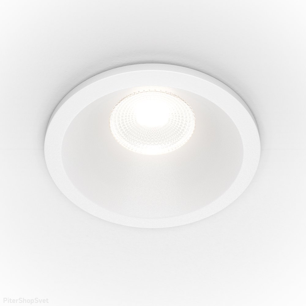 Диммируемый встраиваемый светильник с влагозащитой 6Вт 3000К, белый «Zoom» DL034-01-06W3K-D-W