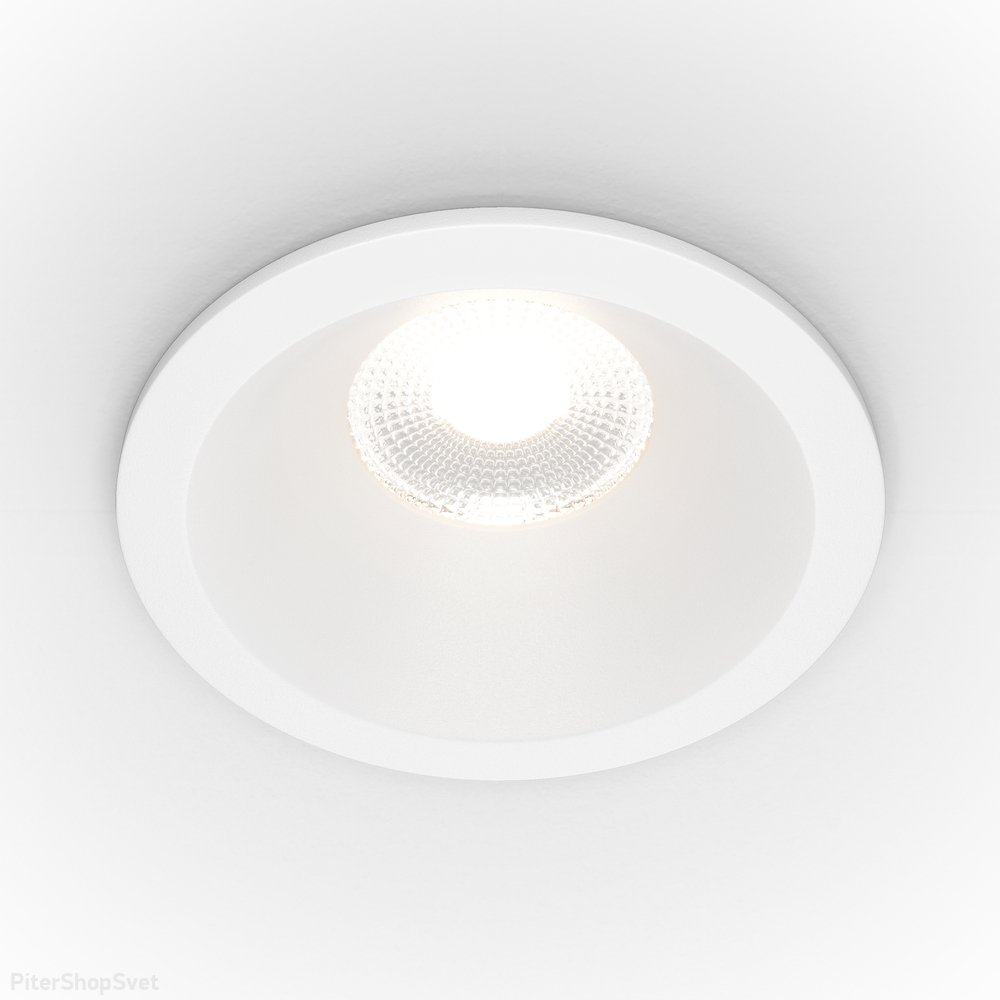 Встраиваемый светильник с влагозащитой 12Вт 3000К белый «Zoom» DL034-L12W3K-D-W