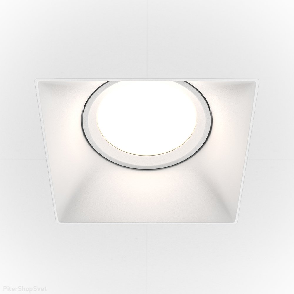 Встраиваемый светильник под шпаклёвку, белый «Dot» DL042-01-SQ-W
